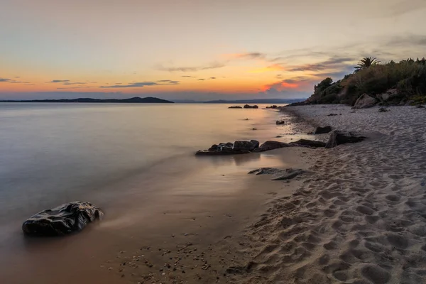 Sunset on the beach — Stock Photo, Image