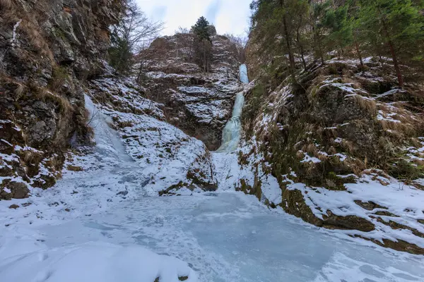 Valea lui Stan Gorge in inverno, Romania — Foto Stock