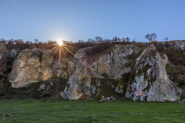 在罗马尼亚 Dobrogea 三峡日出 — 图库照片