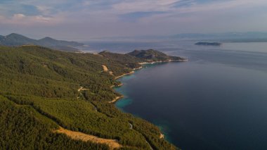 aerial view of the Thassos  clipart
