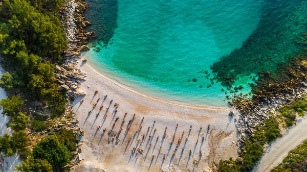 Praia de mármore (praia de Saliara). Thassos Island, Grécia — Fotografia de Stock