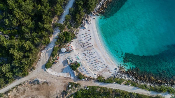 Praia de mármore (praia de Saliara). Thassos Island, Grécia — Fotografia de Stock