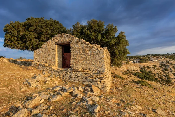 Geleneksel evlerde Kastro village, Yunanistan — Stok fotoğraf