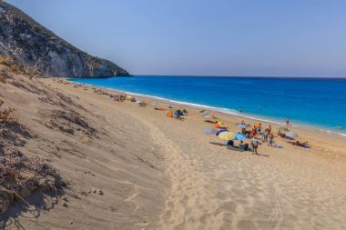 Yunanistan 'ın Lefkada adasındaki Milos plajı
