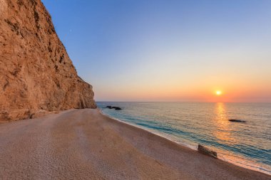 Porto Katsiki plaj. Lefkada, Yunanistan
