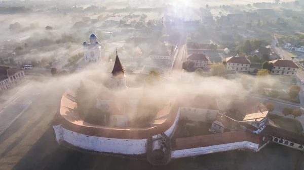 Aerial view of Prejmer fortified Church. Brasov, Romania — Stock Photo, Image