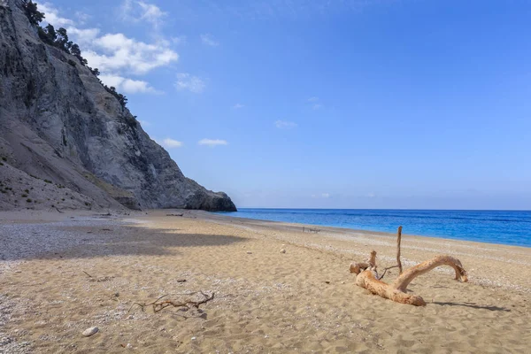 Praia de Egremni em Lefkada, Ionion sea, Grécia — Fotografia de Stock