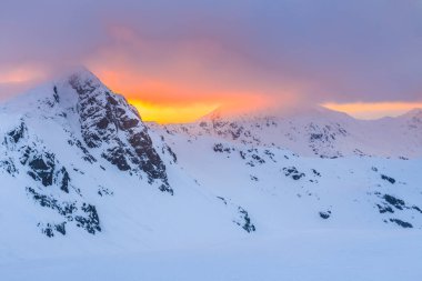 kış manzara Retezat Dağları, Romanya