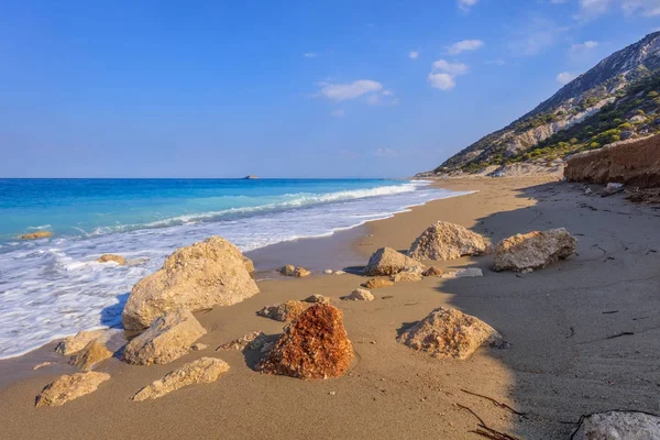 Gialos beach. Lefkada, Řecko — Stock fotografie