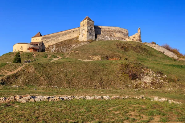 Pevnost a pevnost Rasnov, Sedmihradsko, Rumunsko — Stock fotografie