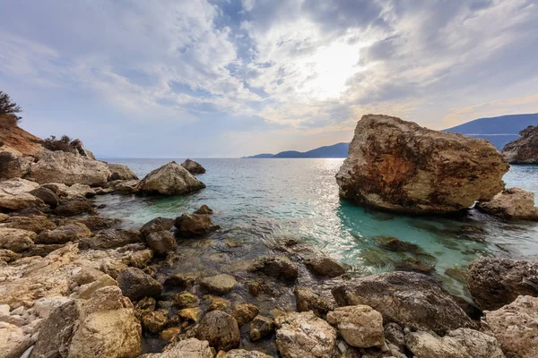 Praia de Agiofili. Vasiliki, Lefkada — Fotografia de Stock