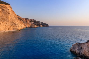 Porto Katsiki plaj. Lefkada, Yunanistan