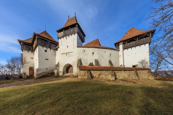 Chiesa fortificata di Viscri. Transilvania, Romania , — Foto Stock