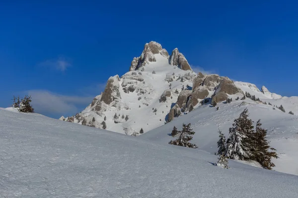 Berggipfel im Winter — Stockfoto