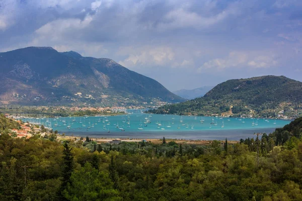 Vlichos köyü. Lefkada, Yunanistan — Stok fotoğraf