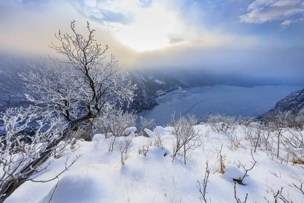 Danube Gorges in winter, Romania — Stock Photo, Image
