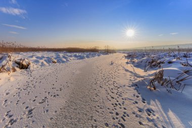 Comana göl kışın