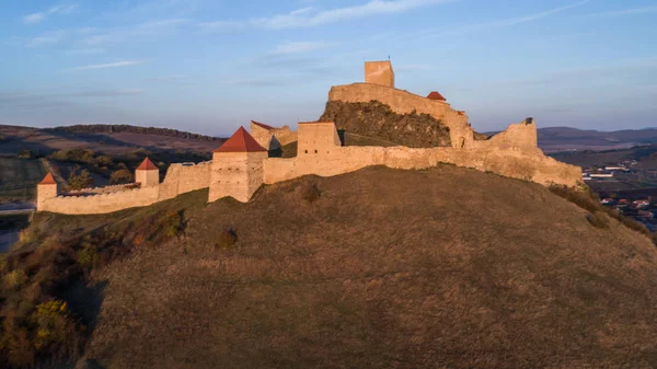 Rupea středověké pevnosti. Sedmihradsko, Rumunsko — Stock fotografie