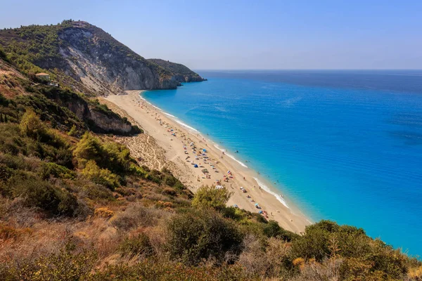 ギリシャのレフカダ島のミロスビーチ — ストック写真