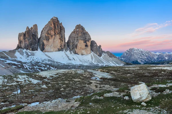 Tre cime。ドロマイトのアルプス、イタリア — ストック写真