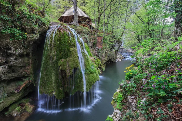 Bigar Cascade Falls in Beusnita Gorges National Park, Romania — Stock Photo, Image