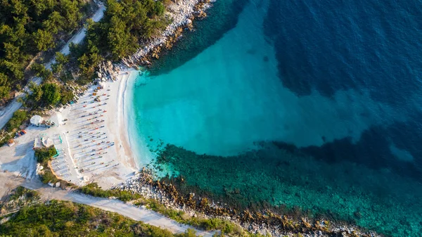 Мармурові пляж (пляж Saliara). Острів Тасос, Греція — стокове фото