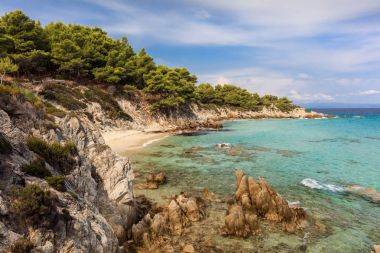Orange Beach. Chalkidiki, Yunanistan