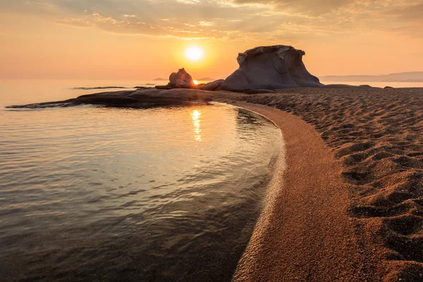 Praia de Ierissos-Kakoudia, Grécia — Fotografia de Stock