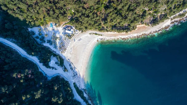 Spiaggia di Porto Vathy, isola di Taso, Grecia Immagine Stock