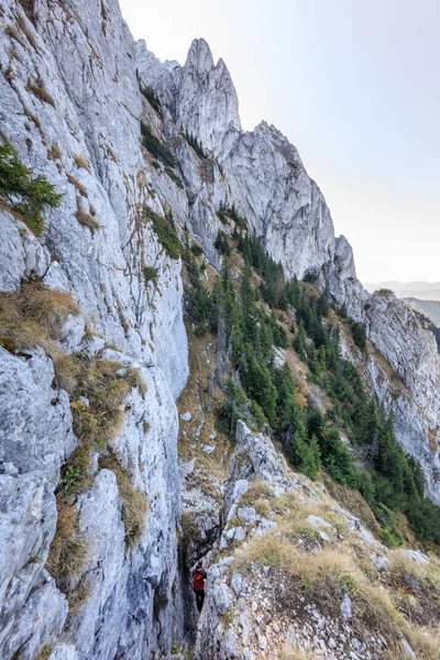 Scalatore in montagna — Foto Stock