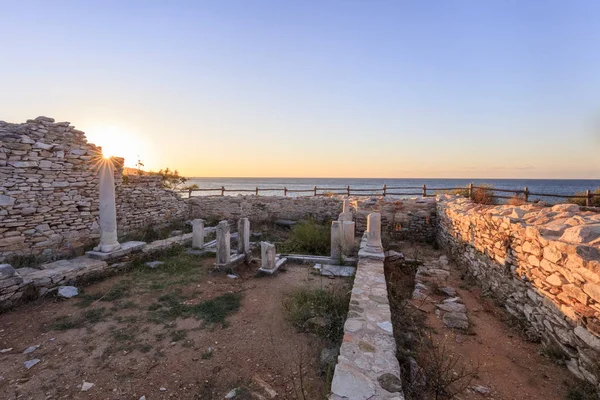 Ruins of ancient village in Archaeological site of Aliki — Stock Photo, Image