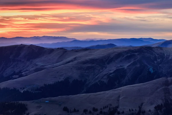 Sunset in Fagaras Mountains, Romania — Stock Photo, Image