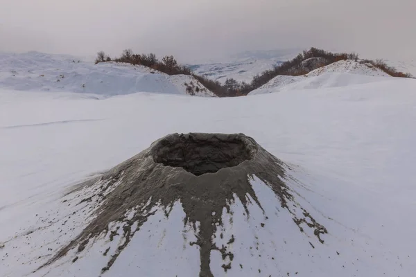 Mud Volcanoes in winter — Stock Photo, Image