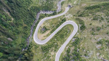 Transfagarasan dağın yol Romen Karpatlar, Romanya