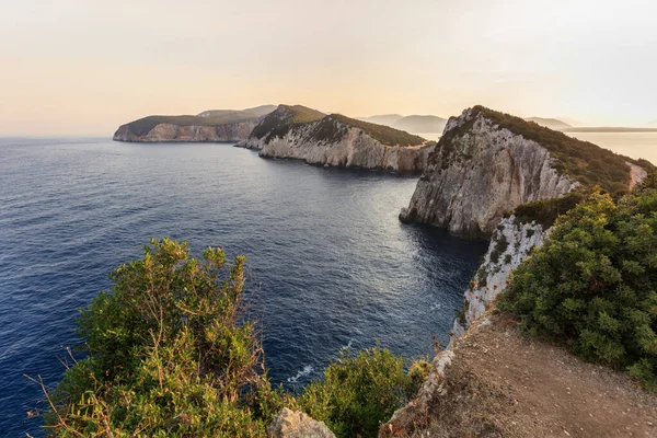 Nascer Sol Cabo Doukato Lefkada Grécia — Fotografia de Stock