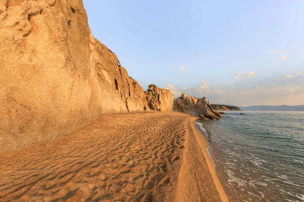 Beautiful Kakoudia Beach Sunrise Ierissos Grecce — Stock Photo, Image