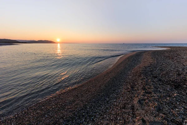 Sonnenaufgang Strand Von Possidi Cape Kasandra Halbinsel Griechenland — Stockfoto