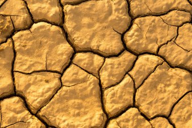 Kuru kırık dünya arka plan, kil çöl doku