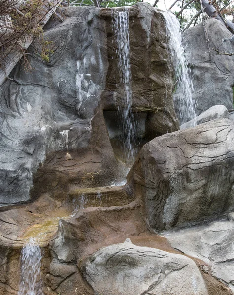 Jungle Waterfall over worn rocks — Stock Photo, Image