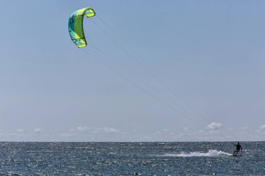 Michigan Gölü vızır kite Surfer