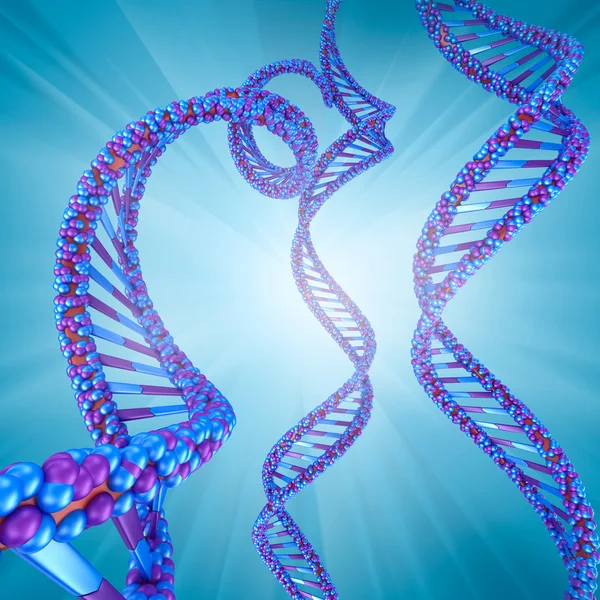 Ilustração digital - Estrutura de DNA — Fotografia de Stock