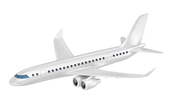 Groot passagiersvliegtuig. 3D illustratie. Mijn eigen vliegtuig ontwerp. — Stockfoto