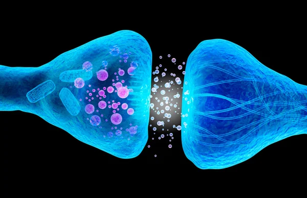 Actieve receptor macro bekijken geïsoleerd op wit, medische nauwkeurige 3d illustratie — Stockfoto