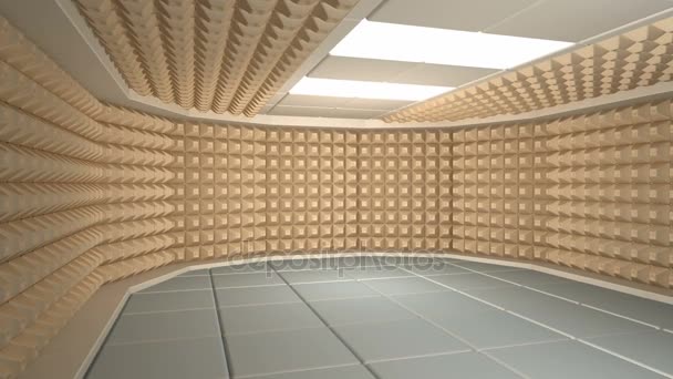 Soundproof room interior — Stock Video