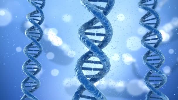 Концепция молекул ДНК, точная медицинская 3D анимация — стоковое видео