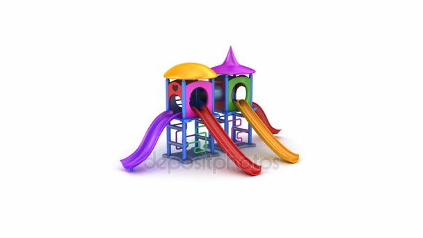 Colorato Parco Giochi Per Bambini Animazione 3d