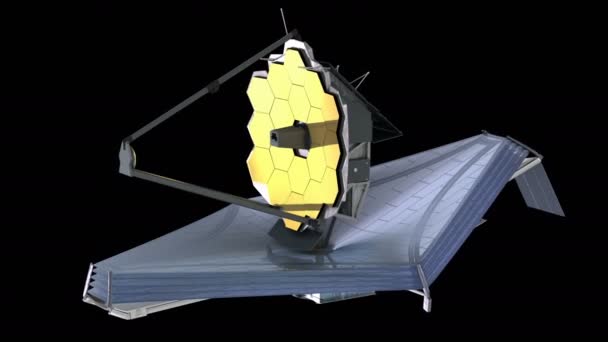 James Webb Uzay Teleskobu Jwut Veya Webb Öğe Görüntünün Nasa — Stok video