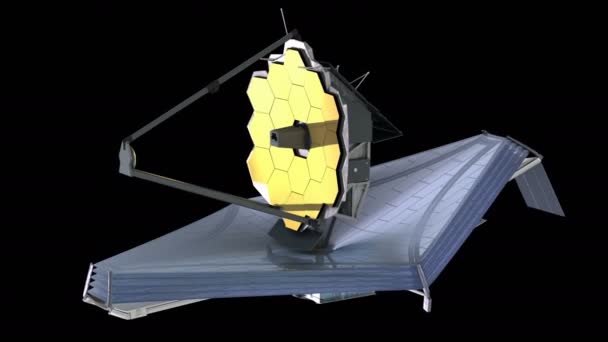 Telescópio Espacial James Webb Jwst Webb Elementos Desta Imagem São — Vídeo de Stock