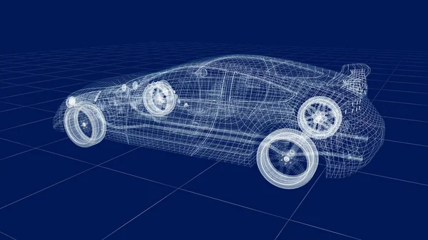 Дизайн Автомобиля Трехмерная Иллюстрация Мой Собственный Дизайн Автомобиля — стоковое фото