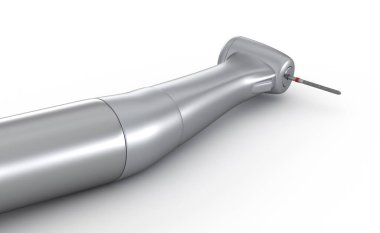 Beyaz diş el parçası. Tıbbi olarak doğru 3d kavramı